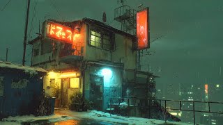 Winter Night City ❄️ Relaxing Snow Lofi Music For Stress Relief