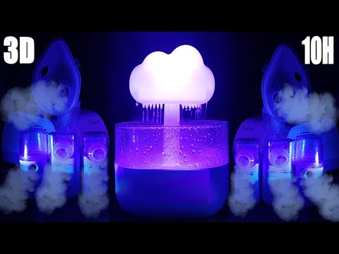 🌧️ASMR Aerosol (Eight Nebulizers) + Rain Sounds.3D white noise for sleeping🌧️