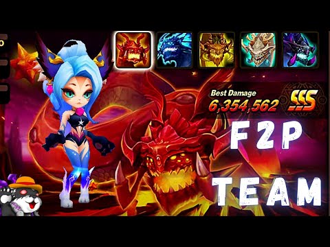 F2P Fire Beast SSS Team and How To Rune | Summoners War