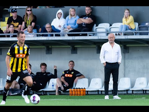 Presskonferens efter matchen mot Degerfors på Bravida Arena.