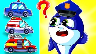 Police Shark Song 🚓 🚑 🚒 | Professions + More Best Kids Songs