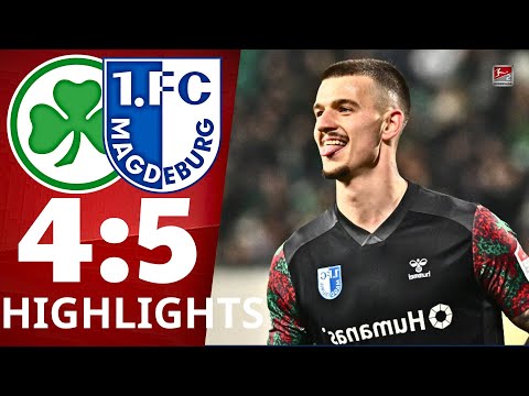 SpVgg Greuther Fürth - FC Magdeburg | 4:5 | Highlights | 2. Bundesliga, 21. Spieltag 2025/26
