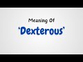 “Dexterous” Meaning & Example