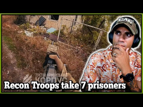 Ukrainian Recon Troops capture seven Russians - Marine reacts
