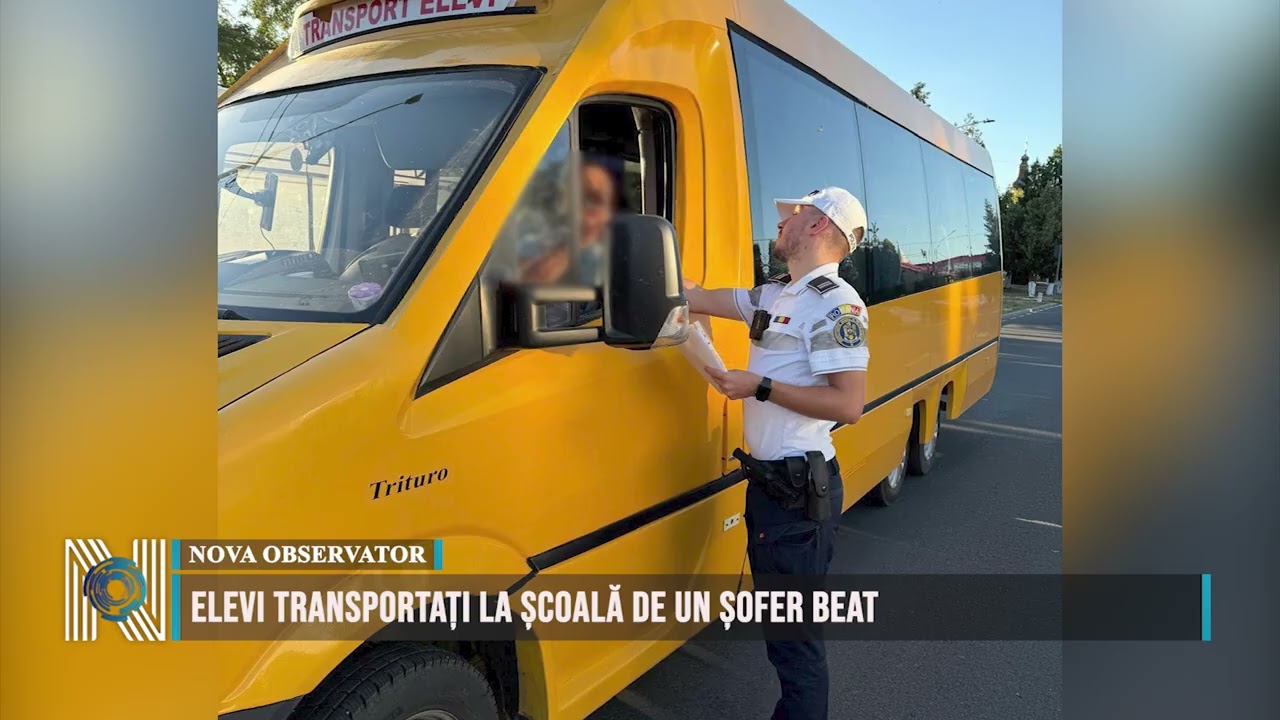 Elevi transportați la școală de un șofer beat