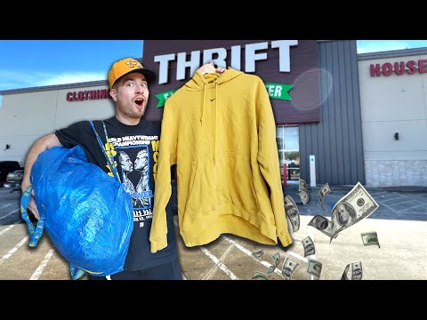 INSANE FINDS AT THE THRIFT STORE!! Vintage Nike, Carhartt, & More! Huge Haul!