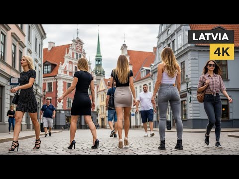 Walking Tour of Latvia 🇱🇻 | Exploring Riga Old Town & Scenic Streets in 4K UHD