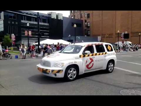 Kalamazoo Ghostbusters in the 2017 Kalamazoo Do-Dah Parade