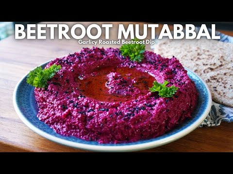 Middle Eastern Roasted BEETROOT and GARLIC Dip - Mutabbal Shawandar