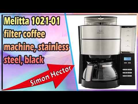 Melitta 1021-01 filter coffee machine, stainless steel, black