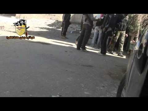 التجهيز للتصدي لقوات النظام من جهة البويضة في ريف دمشق من قبل عناصر كتيبة أم المؤمنين عائشة الطاهرة