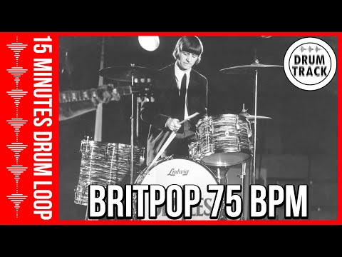 Drum Beat 75 bpm - Groove Drum Track 75 BPM Britpop | Batería 75 BPM Britpop