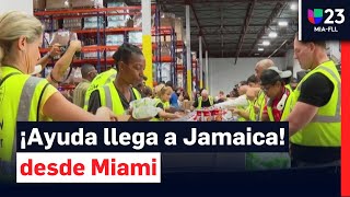 Huracán Melissa: llega ayuda a Jamaica desde Miami en contenedores solidarios