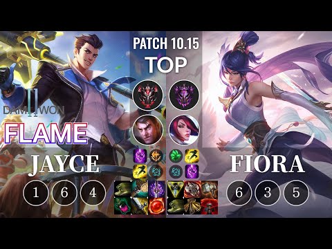 DWG Flame Jayce vs Fiora Top - KR Patch 10.15