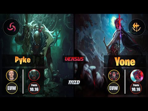 MagiFelix PYKE (Mid) [Hail of Blades] VS YONE - Grandmaster EUW Patch 10.16