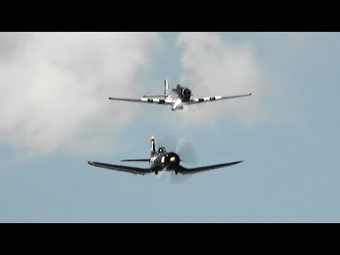 "Class of 45" P-51 Mustang "Quick Silver" & Corsair "Korean War Hero" EAA AirVenture Oshkosh 2019