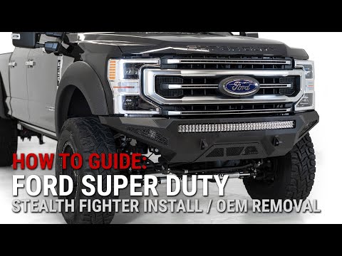 HOW TO: 2020 Ford Super Duty Stealth Fighter front bumper install / OEM front bumper removal