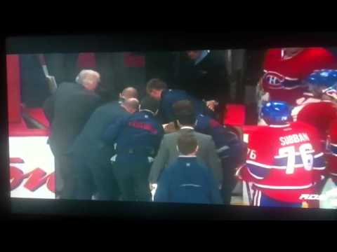 Ellers getting hit into the face !!