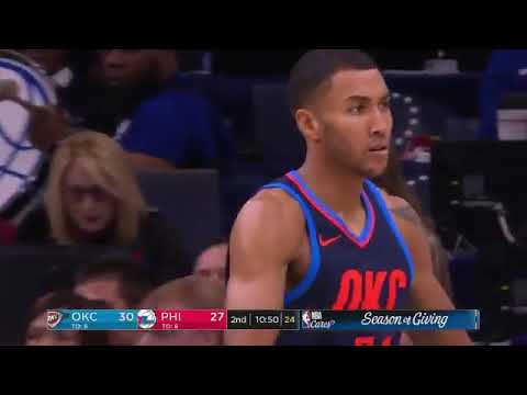 Josh Huestis Dunks All over Joel Embiid: OKC vs Sixers