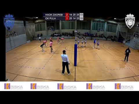 HAOK ZAGREB – OK PULA, PRVA HRVATSKA ODBOJKAŠKA LIGA – seniorke, 22. kolo