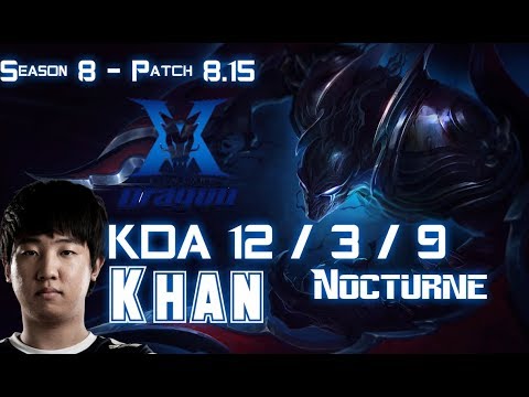 KZ Khan NOCTURNE vs TALIYAH Jungle - Patch 8.15 KR Ranked