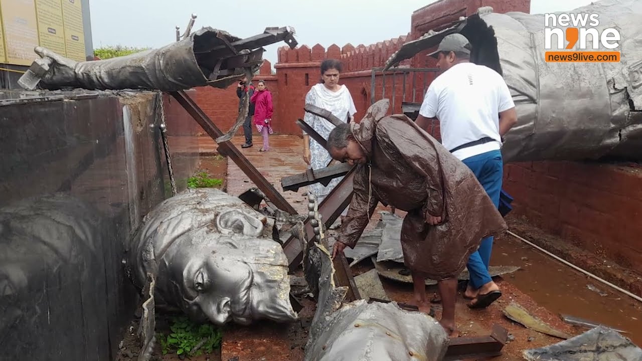 Statue of Chhatrapati Shivaji Maharaj Unveiled by PM Modi Collapses in Maharashtra | News9