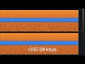 Uniform white noise comparison, FLAC vs OGG vs MP3