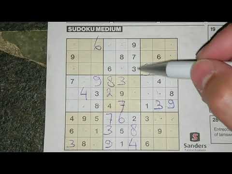 Just watch how I solve this Medium Sudoku puzzle (with a PDF file) 05-18-2019