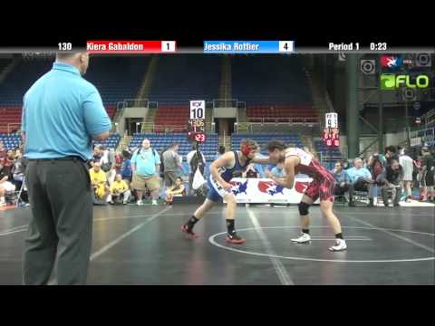 Junior WM 130 - Kiera Gabaldon (Oregon) vs. Jessika Rottier (Wisconsin)