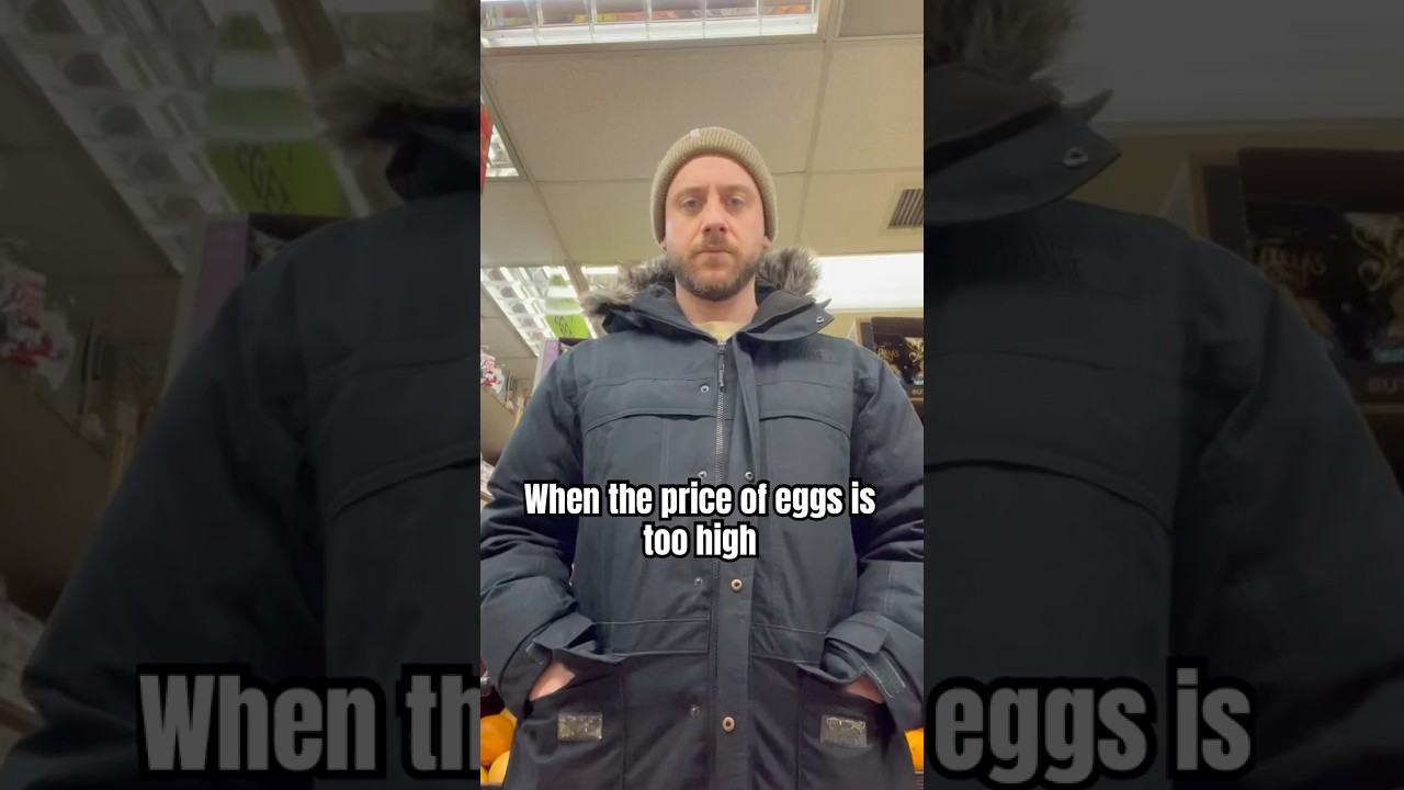 When the price of eggs is too high! #eggs #inflation #tooexpensive #economy #comedyshorts
