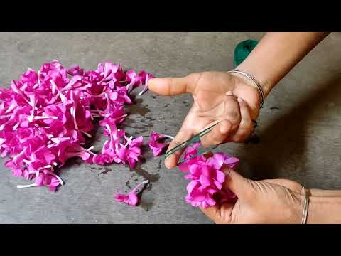 Poo kattuvathu eppadi in Tamil / December flower garland making /December poo kattuvathu eppadi