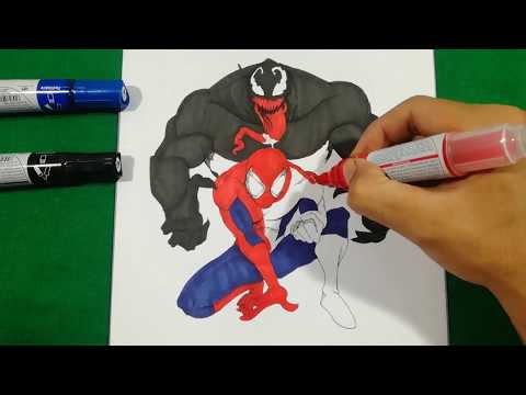 SPIDERMAN Vs VENOM MOST SCARIEST Coloring Pages SAILANY Coloring Kids