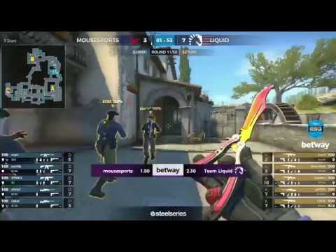 stanislaw triple kill on the offense Inferno. Liquid vs Mousesports cs go. ESG Tour Mykonos 2017