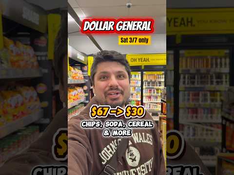 Big savings on soda, chips, and cereal this Saturday 3/7 at Dollar General!