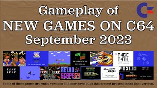 Gameplay of New C64 Games, September 2023