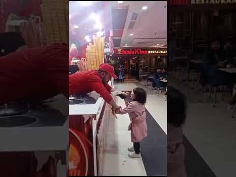 little baby try to catch ice cream 🍨 funny movement 🤣🤣