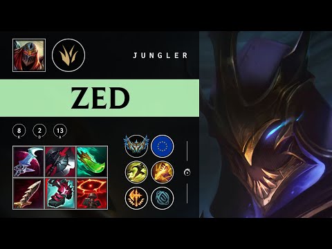 Zed Jungle vs Diana - EUW Challenger Patch 25.22