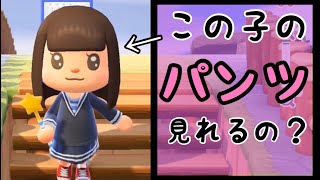 【検証】あつ森でキャラクターのパンツって見れるの？ 【あつまれ どうぶつの森】