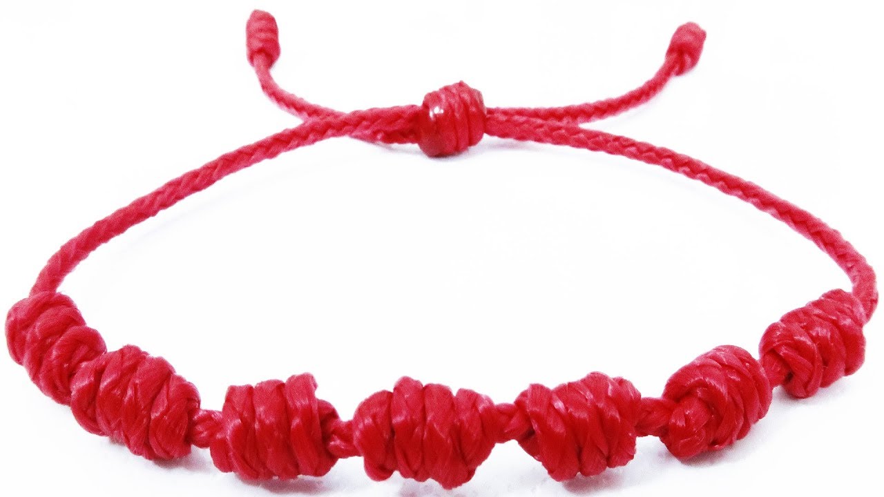 Watch Pulsera roja de 7 nudos de protección de la suerte| Como hacer pulseras de hilo fáciles tutorial DIY Now Pulsera roja de 7 nudos de protección de la suerte| Como hacer pulseras de hilo fáciles tutorial DIY