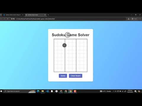 Sudoku Game Solver Using Html Css And Javascript With Source Code