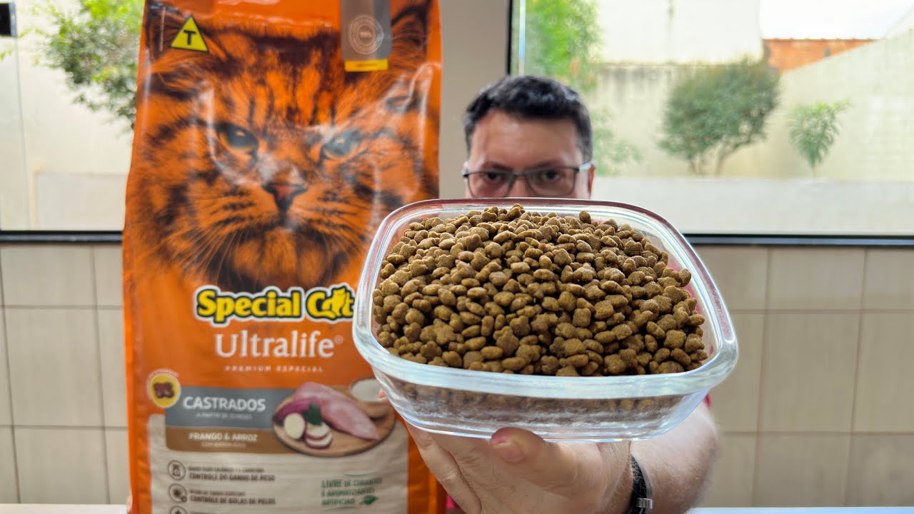 Conhecendo a ração special cat ultralife gato castrado!!