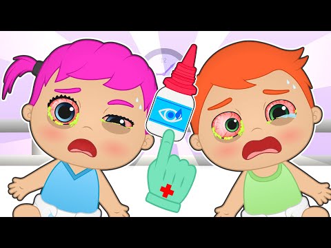 BABIES ALEX AND LILY 👁️ Watch Out for Screens! How to Treat Conjunctivitis