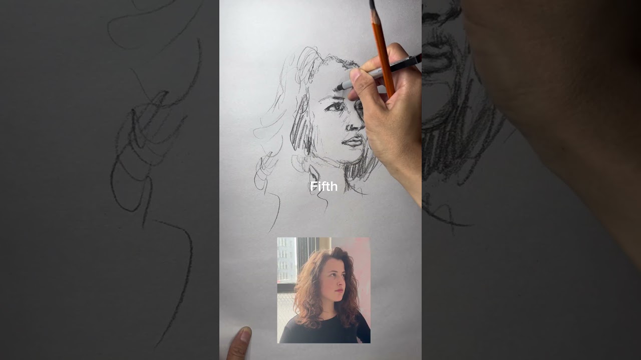 Practicing speed sketching #charcoaldrawing #Ruby