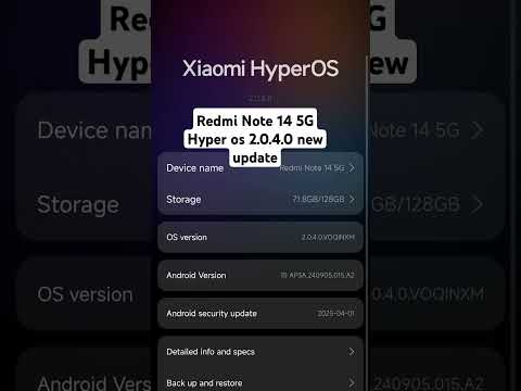 Redmi Note 14 5G Hyper OS update 2.0.4.0. new patch. #flagshipkiller #smartphone  #miui #hyperos2