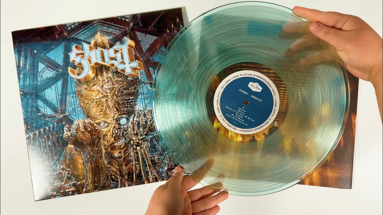 Ghost IMPERA Walmart limited edition, translucent seafoam vinyl + poster.