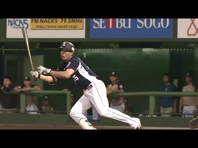 【1回裏】ライオンズ・秋山 6試合連続ヒットは先制のタイムリー2ベース!! 2016/8/26 L-F