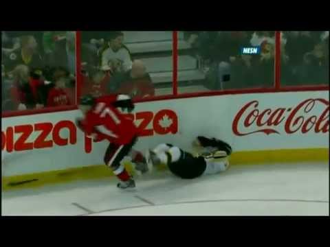Kyle Turris Hit on Joe Corvo (February 25, 2012)