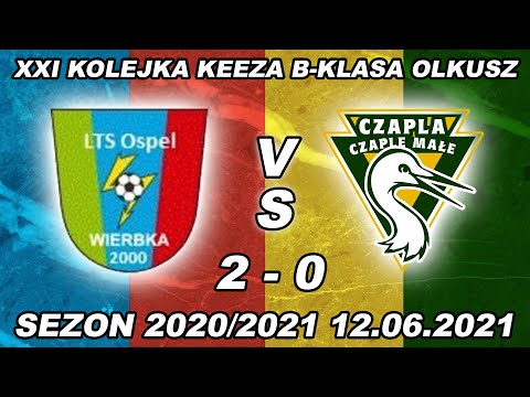 Pilica II Wierbka- LKS Czapla Czaple Małe 2-0 KEEZA B-klasa Olkusz sezon 2020/2021 (12.06.2021)