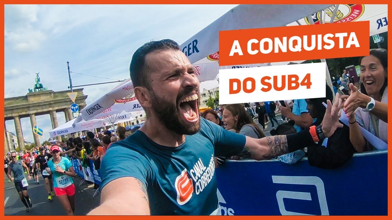 A conquista do sub4 -Maratona de Berlim