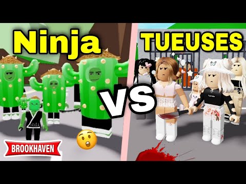 TEAM CACTUS NINJA ATTAQUE DES FILLES TUEUSES ET KIDNAPPEUSES DE GARÇONS ! BROOKHAVEN RP - ROBLOX